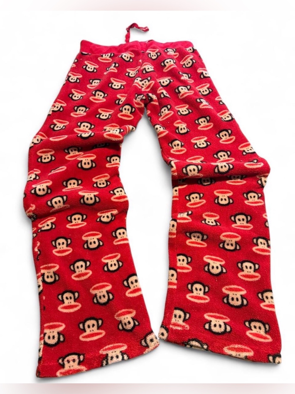 Paul Frank monkey print pajama pants with repeating cartoon monkey faces